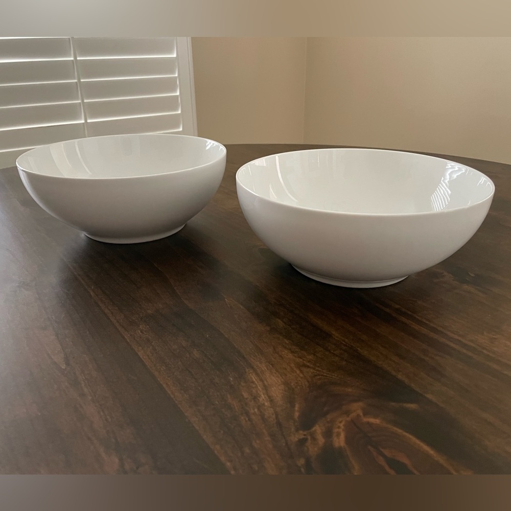 Crate&Barrel Porcelain Serving Bowls - Set of Two